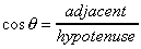 Formula for Cosine